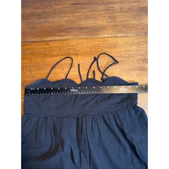Free People Black Scalloped Edge Tie Back Tank Top - Picture 5 of 7
